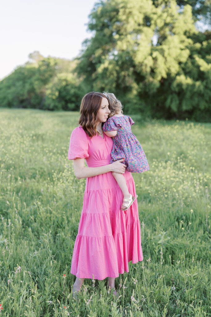 Spring Flowers Motherhood Session by Lauren Bounds | Fort Worth Family Photographer