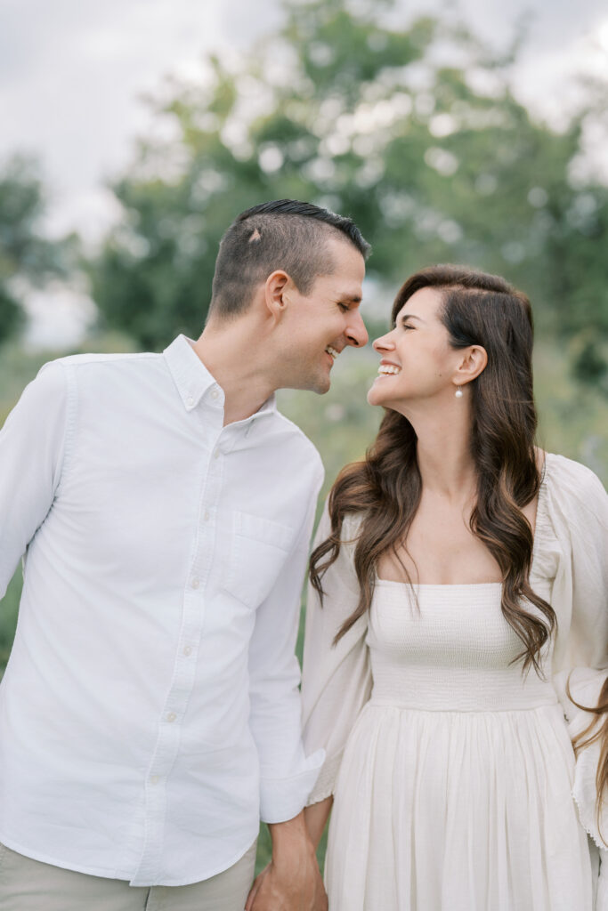 mom and dad nose to nose