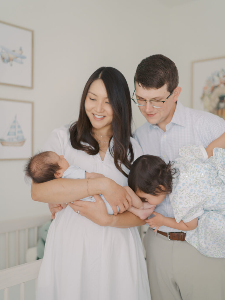 Newborn family of four photo taken by Newborn Photographer Colorado Springs