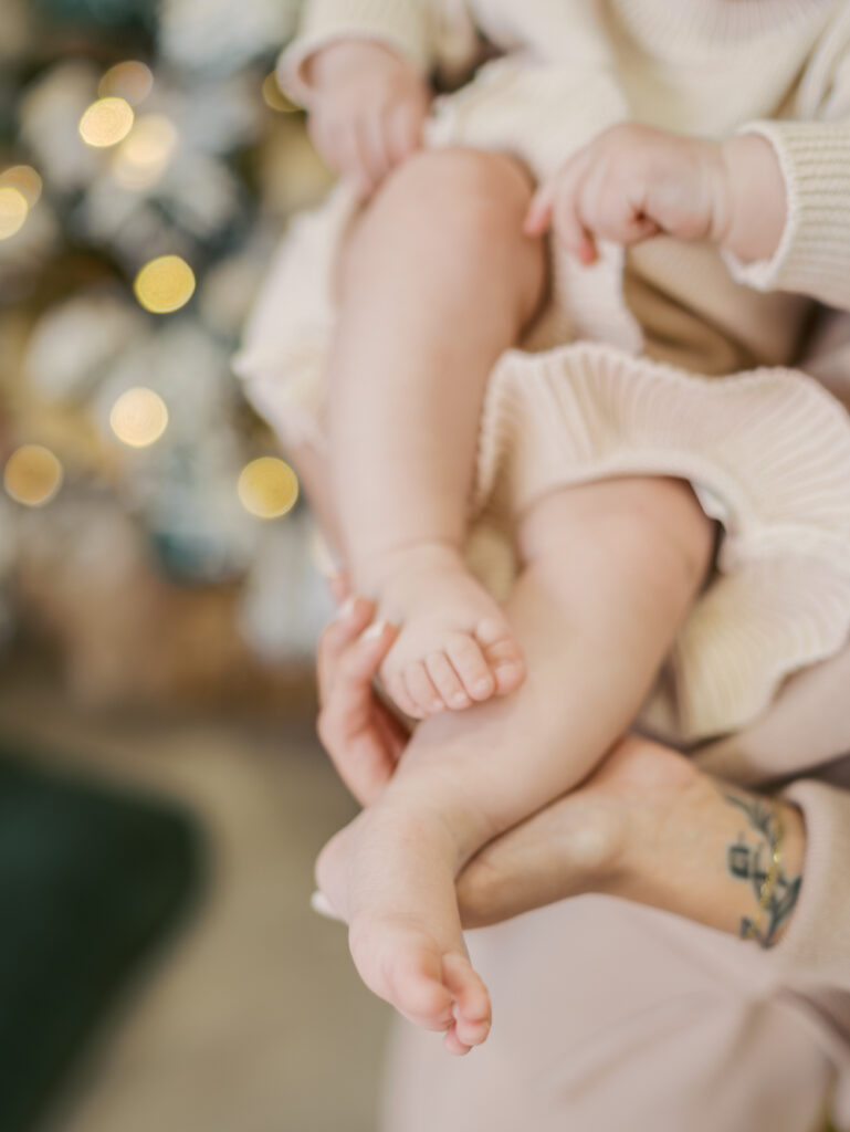 close up of baby's feet taken by Lauren Bounds at a photo studio in Colorado Springs