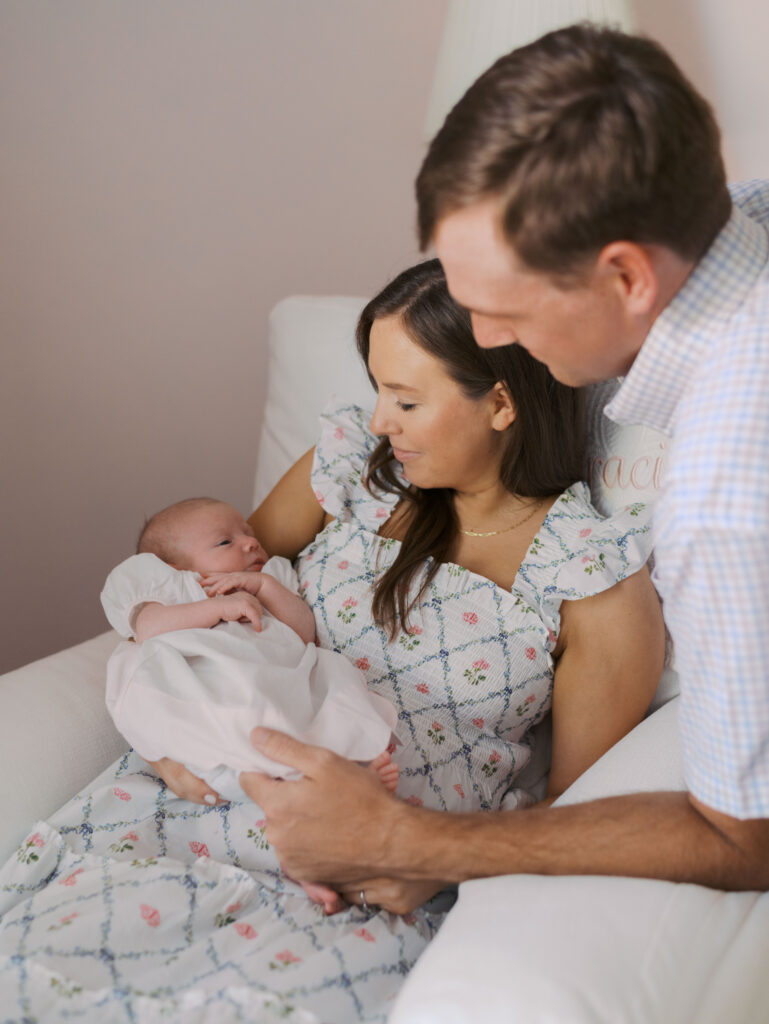 parents with newborn at a Newborn Session in Colorado Springs