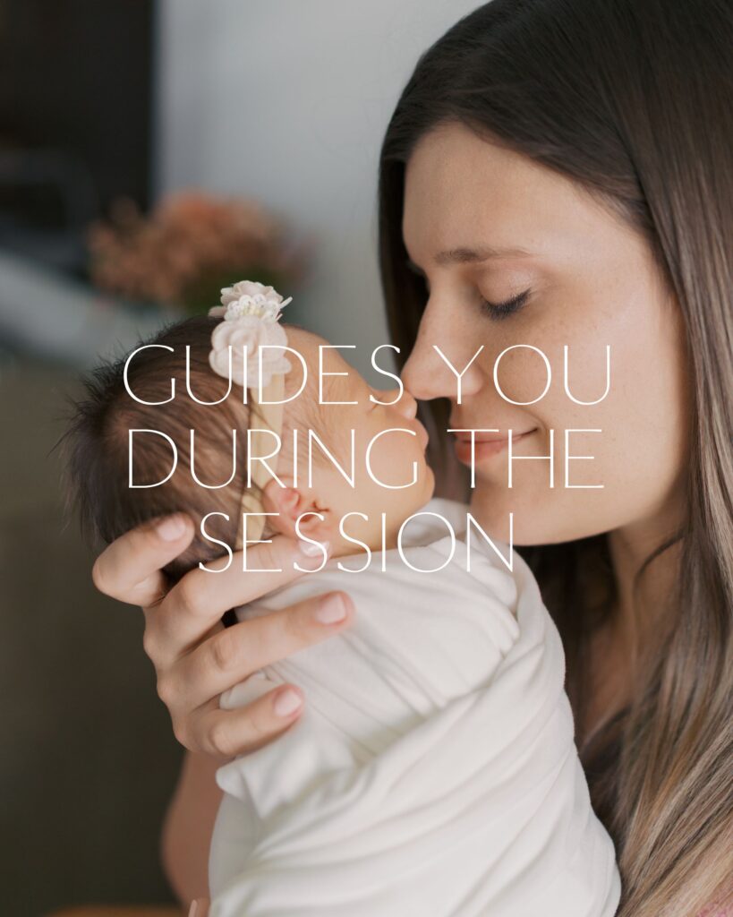 mom nuzzling newborns nose