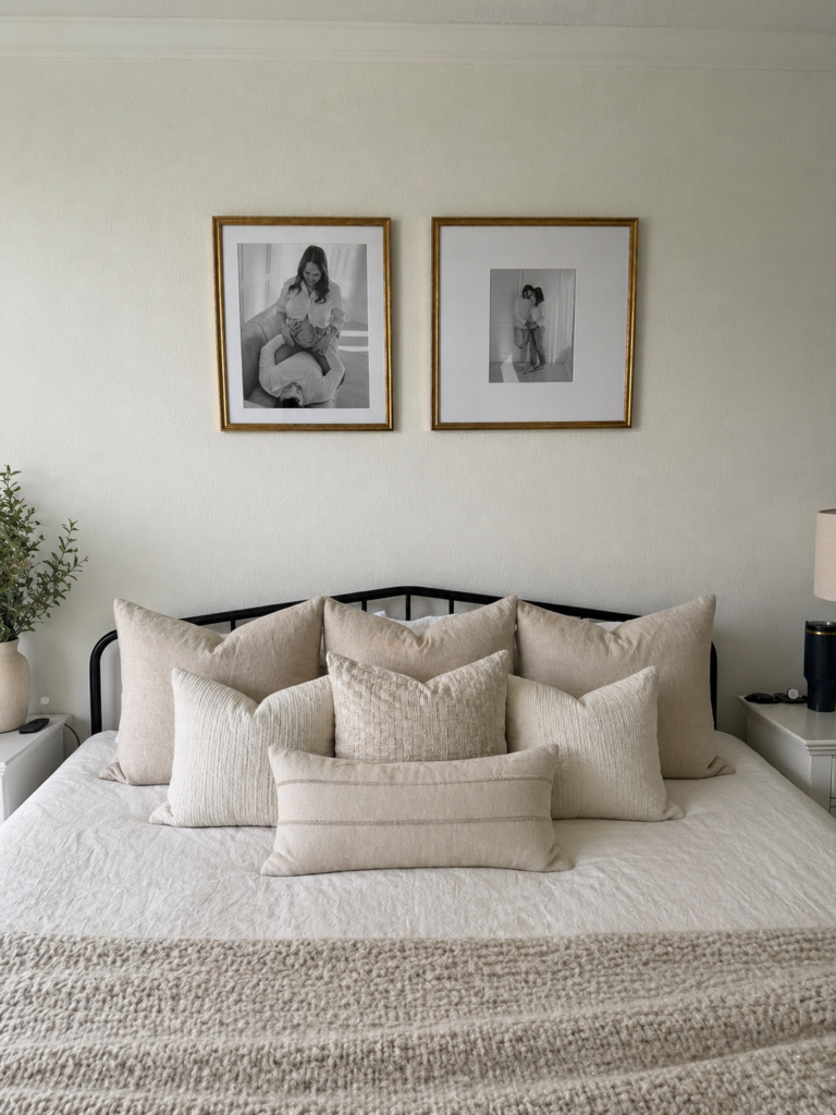 colorado springs colorado photographers framed photos on bedroom wall to show product offerings