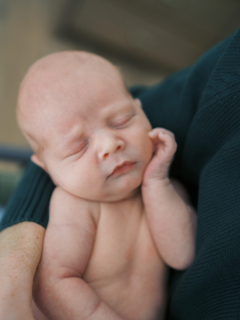 newborn baby's face